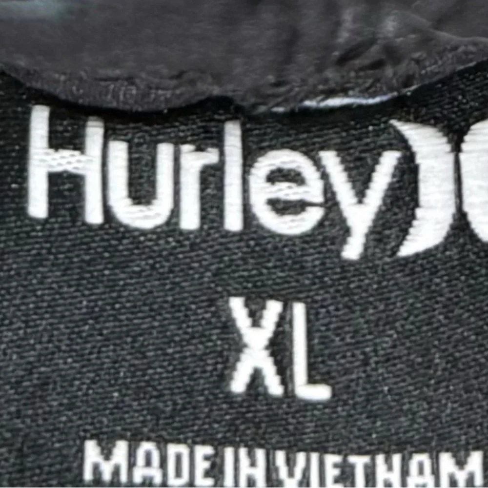 Hurley Boy's Black Swim Trunks Sz:XL Shark Theme Back Pocket